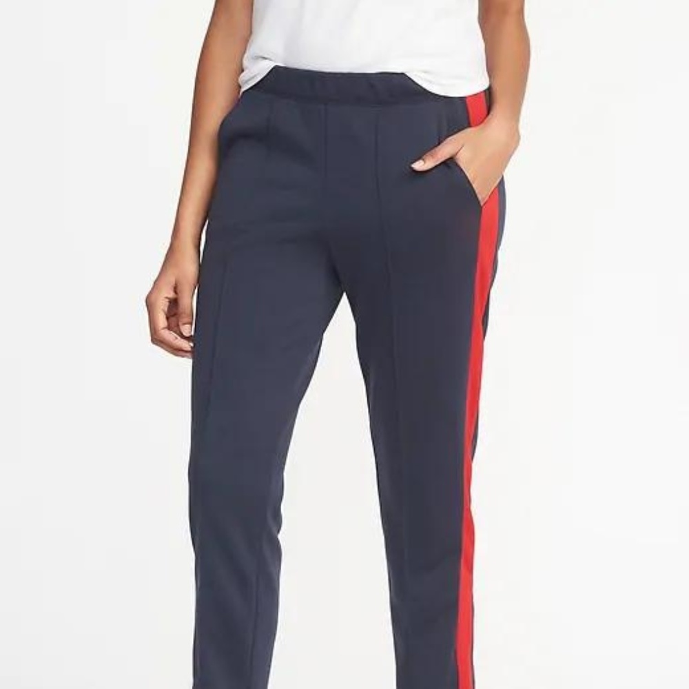 Color-Block Side-Stripe Track Pants for Women - Picture 2 of 3